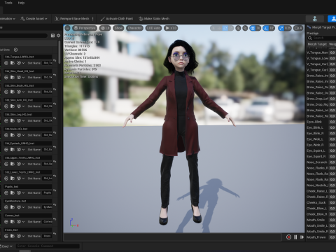 Prestige Realistic stylized cartoon Female Modello 3D