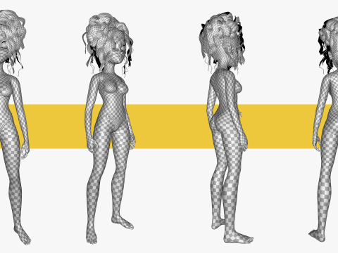 Woman Bikini Rigged Character 3D Model