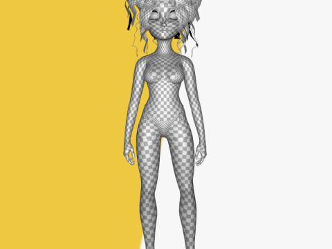 Woman Bikini Rigged Character 3D Model