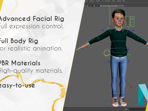 Woman Bikini Rigged Character 3D Model