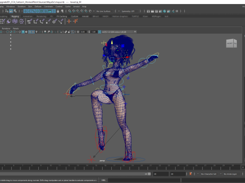Woman Bikini Rigged Character 3D Model