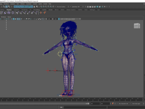 Woman Bikini Rigged Character 3D Model
