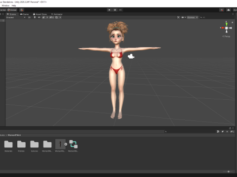Woman Bikini Rigged Character 3D Model