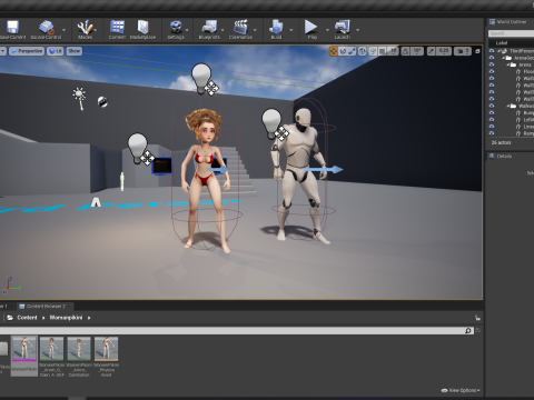 Woman Bikini Rigged Character 3D Model