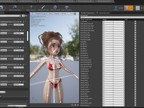 Woman Bikini Rigged Character 3D Model