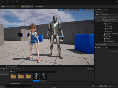 Young Teen Girl Rigged Character Modello 3D