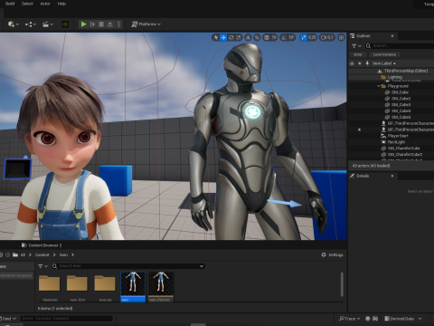 Young Teen Girl Rigged Character Modello 3D