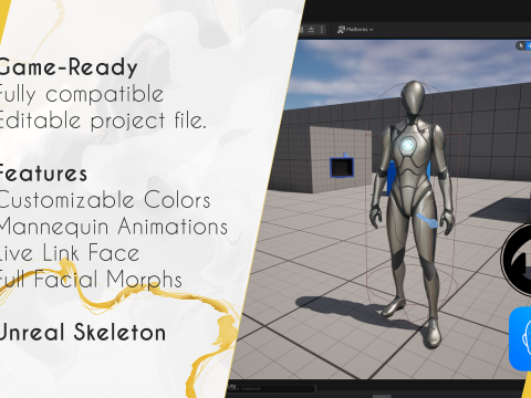 Cartoon Black Man Teen young Rigged Model 3D