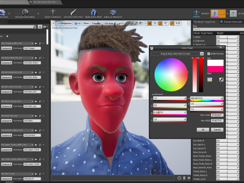 Cartoon Black Man Teen young Rigged Model 3D