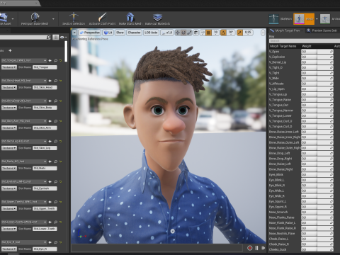 Cartoon Black Man Teen young Rigged Model 3D
