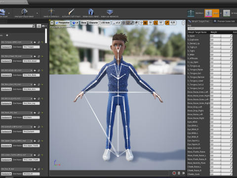 Cartoon Black Man Teen young Rigged Model 3D