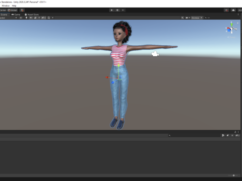 Cute African Female Cartoon Black afro rigged Woman 3D मॉडल
