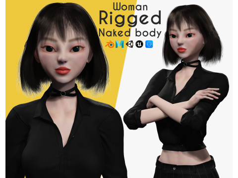 Prestige Asian girl Woman RealTime japanese korean Chinese 3D Model