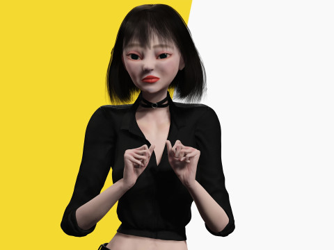 Prestige Asian girl Woman RealTime japanese korean Chinese 3D Model
