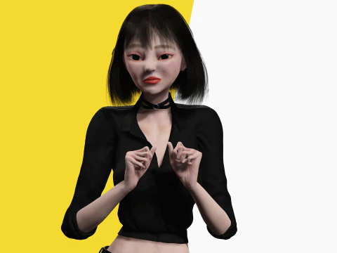Prestige Asian girl Woman RealTime japanese korean Chinese 3D Model