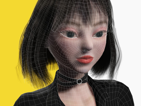 Prestige Asian girl Woman RealTime japanese korean Chinese 3D Model