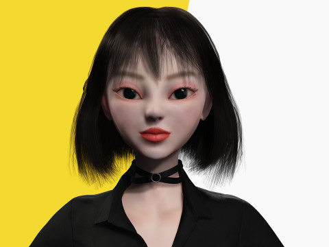 Prestige Asian girl Woman RealTime japanese korean Chinese 3D Model