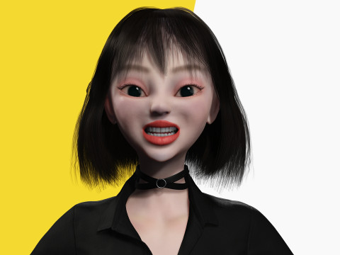 Prestige Asian girl Woman RealTime japanese korean Chinese 3D Model