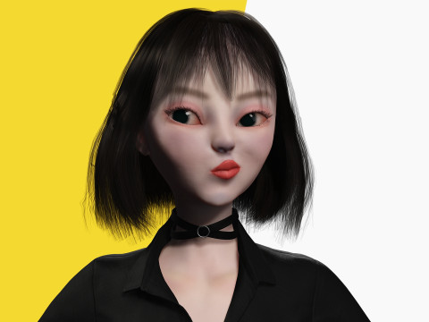 Prestige Asian girl Woman RealTime japanese korean Chinese 3D Model