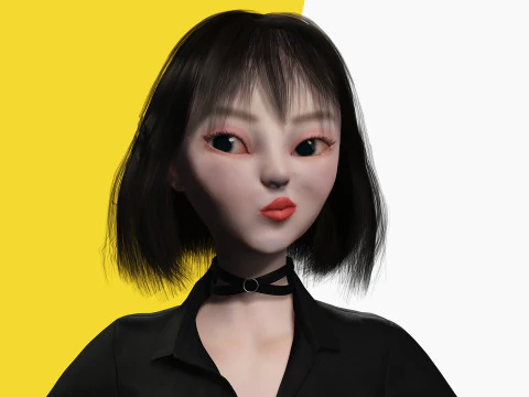 Prestige Asian girl Woman RealTime japanese korean Chinese 3D Model