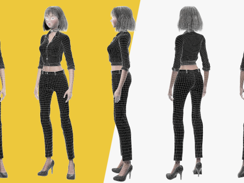 Prestige Asian girl Woman RealTime japanese korean Chinese 3D Model