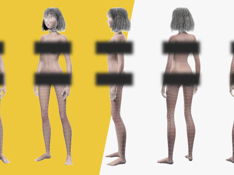 Prestige Asian girl Woman RealTime japanese korean Chinese 3D Model