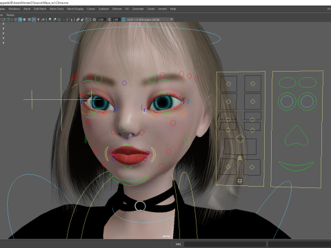 Prestige Asian girl Woman RealTime japanese korean Chinese 3D Model