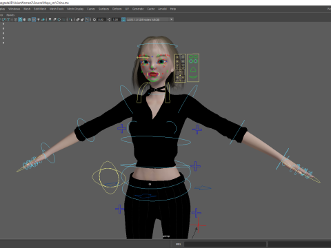 Prestige Asian girl Woman RealTime japanese korean Chinese 3D Model