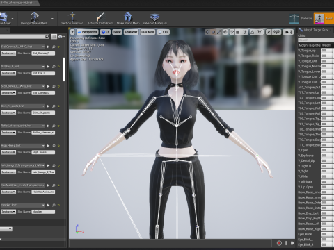 Prestige Asian girl Woman RealTime japanese korean Chinese 3D Model