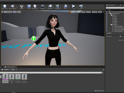 Prestige Asian girl Woman RealTime japanese korean Chinese 3D Model