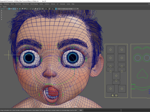 Cartoon Baby Rigged 5 Lods 4K Textures Modelo 3D