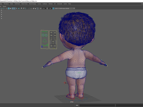 Cartoon Baby Rigged 5 Lods 4K Textures Modelo 3D