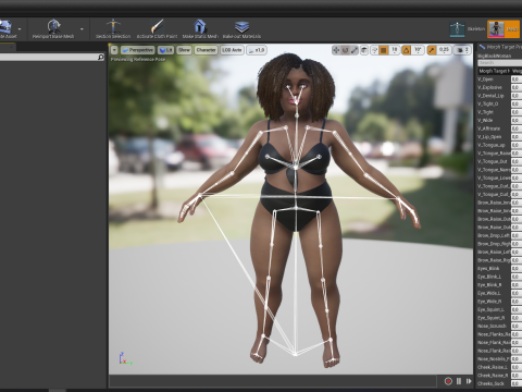 Plus sized Cartoon African Female Low-poly 3D मॉडल