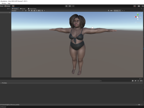 Plus sized Cartoon African Female Low-poly 3D मॉडल