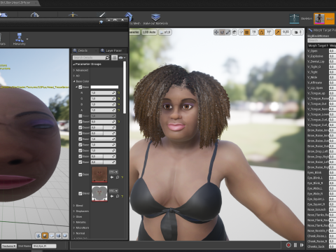 Plus sized Cartoon African Female Low-poly 3D मॉडल