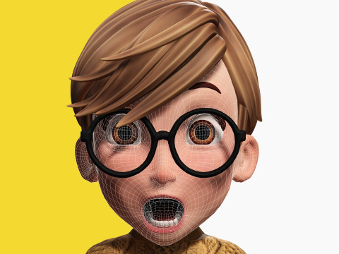 Brother Cartoon man Rigged Real Time male 3D 3D Model