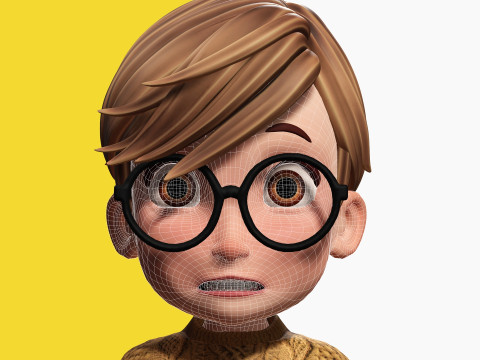 Brother Cartoon man Rigged Real Time male 3D 3D Model