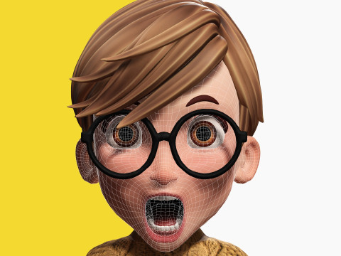 Brother Cartoon man Rigged Real Time male 3D 3D Model