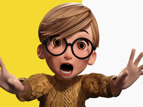 Brother Cartoon man Rigged Real Time male 3D 3D Model