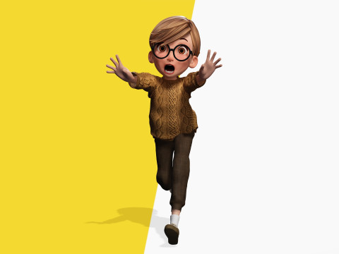 Brother Cartoon man Rigged Real Time male 3D 3D Model