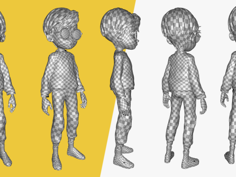 Brother Cartoon man Rigged Real Time male 3D 3D Model