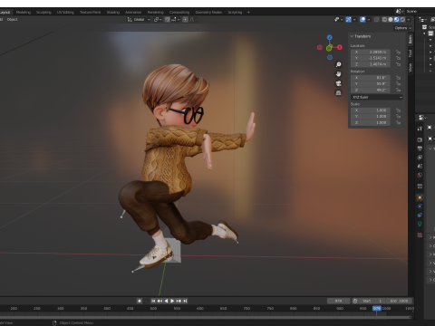 Brother Cartoon man Rigged Real Time male 3D 3D Model