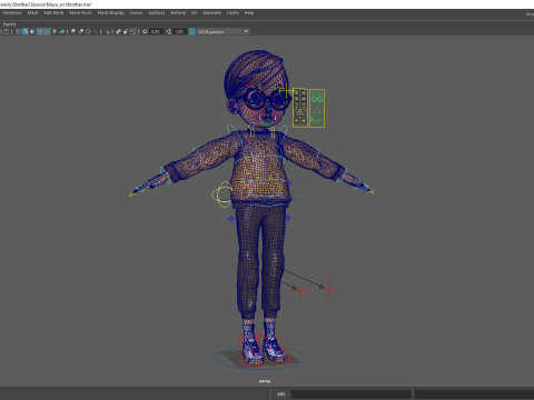 Brother Cartoon man Rigged Real Time male 3D 3D Model