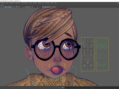 Brother Cartoon man Rigged Real Time male 3D 3D Model