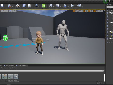 Brother Cartoon man Rigged Real Time male 3D 3D Model
