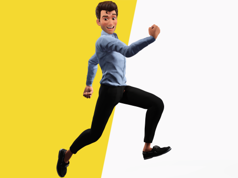 Classic Cartoon Man Rigged model RealTime Male 3D toon 3D Model