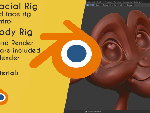 Classic Cartoon Man Rigged model RealTime Male 3D toon 3D Model