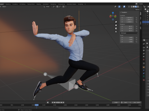 Classic Cartoon Man Rigged model RealTime Male 3D toon 3D Model
