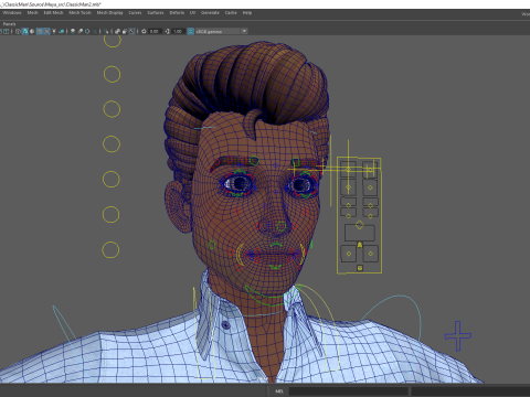 Classic Cartoon Man Rigged model RealTime Male 3D toon 3D Model