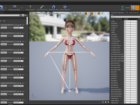 Stylized Cute Girl Low-poly 3D-Modell